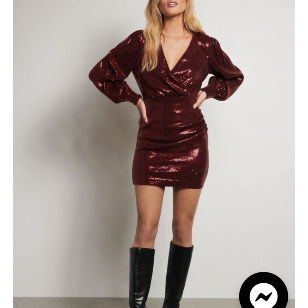 Dynamite sequins cross front PARTY dress